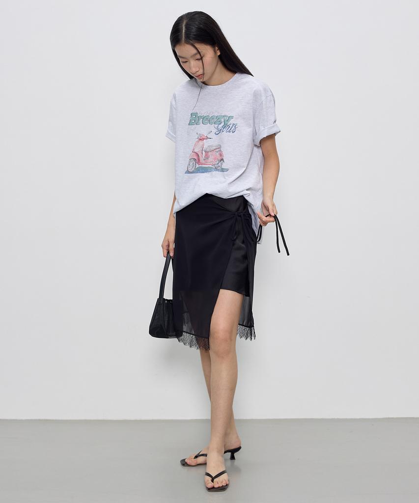 City Breeze Layered Chiffon Skirt_Black