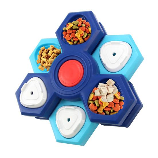 Interactive Puzzle Slow Feeder Enrichment Toy for IQ Training Entertainment Spinning 2/3/4 Layer Treat Dispenser for Small Medium Large Dogs