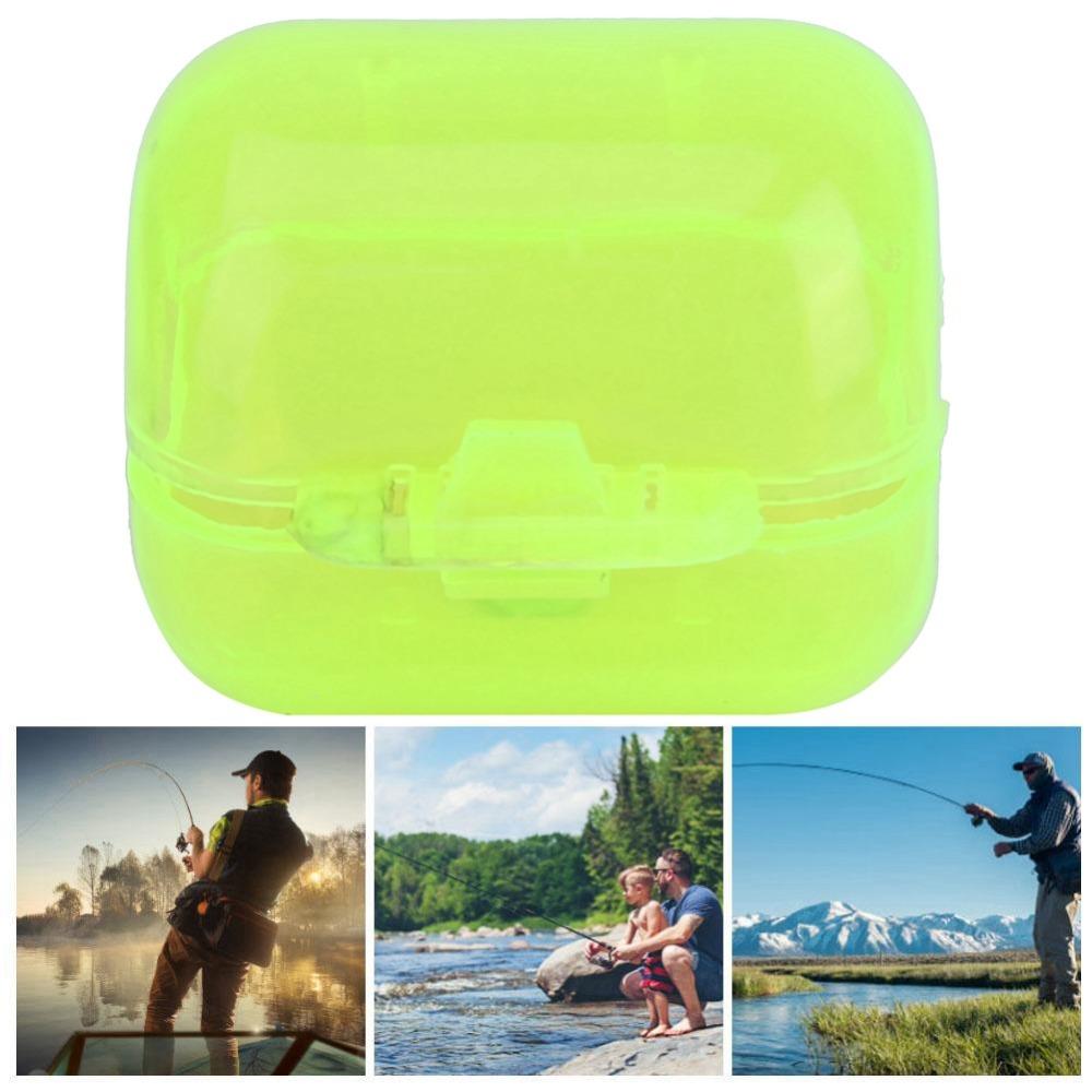 50 Pcs Plastic Squid Lure Hook Case Fluorescent Yellow Hook Cover Case Hook Bait Case  Hook Storage