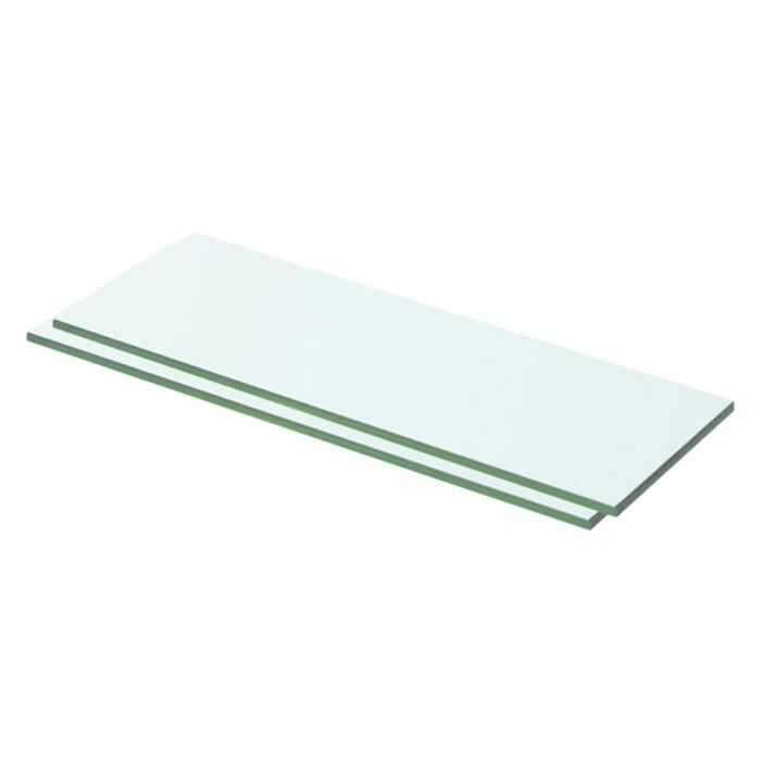 VidaXL Panneaux d'étagère 2 pcs Verre Transparent 50 x 12 cm