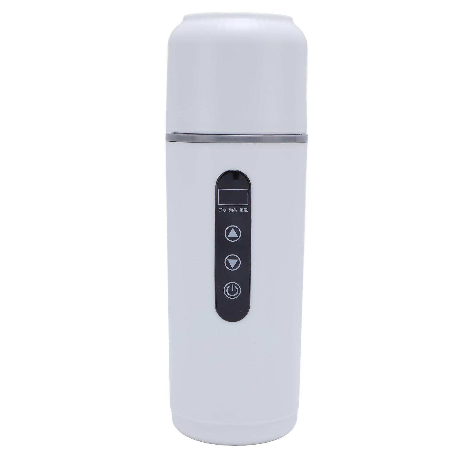 

Портативная кружка с подогревом для автомобиля 500 мл Дорожный электрочайник 12 В 24 В Портативный кипятильник Кружка с подогревом для автомобиля грузовика 316 белый