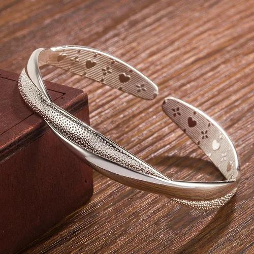 Fashion 925 Silver Bracelet Woman Luxury Designer Bracelet Adjustable Charm Bangle Girls Party Wedding Jewelry Gifts