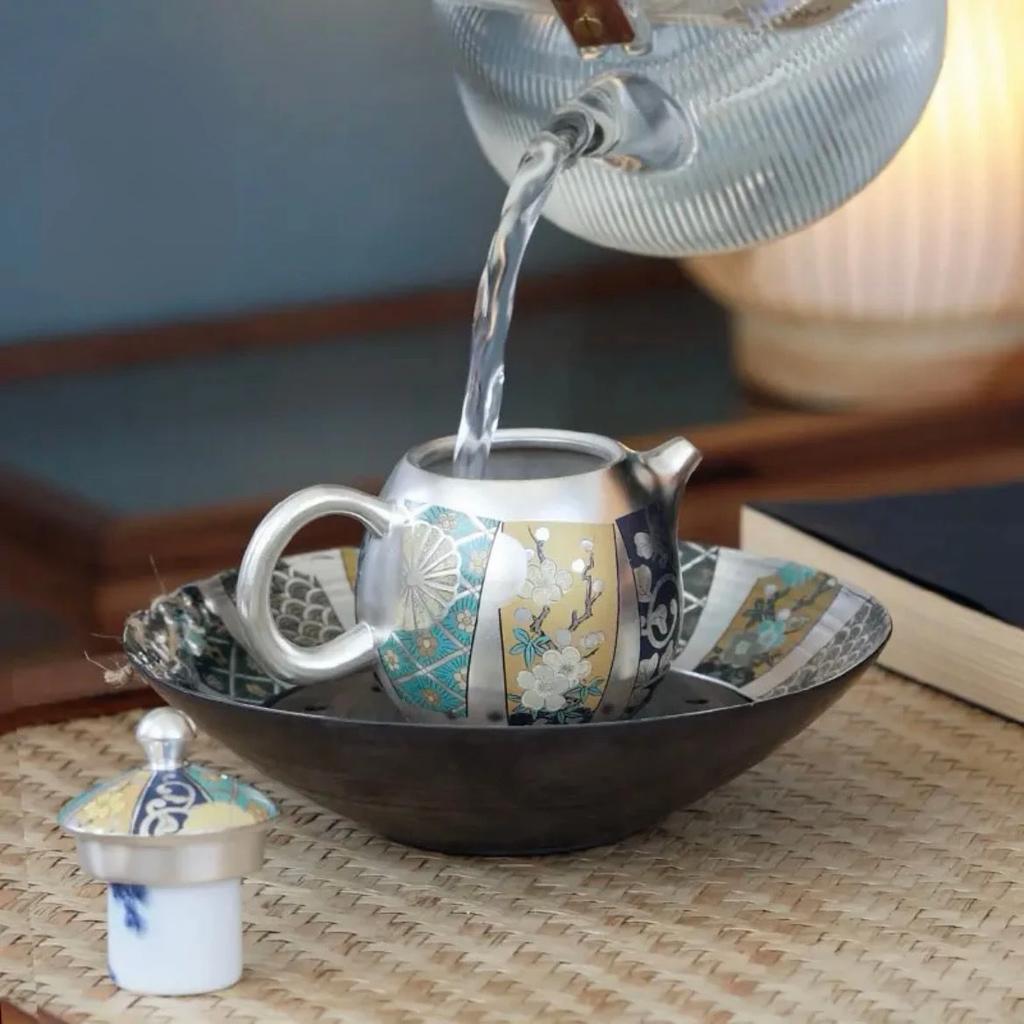 Japanese-style Teapot Porcelain Tire Package Silver Teapot Justice Cup Master Cup Tea Ceremony Accessories Tea Set Tea Infuser