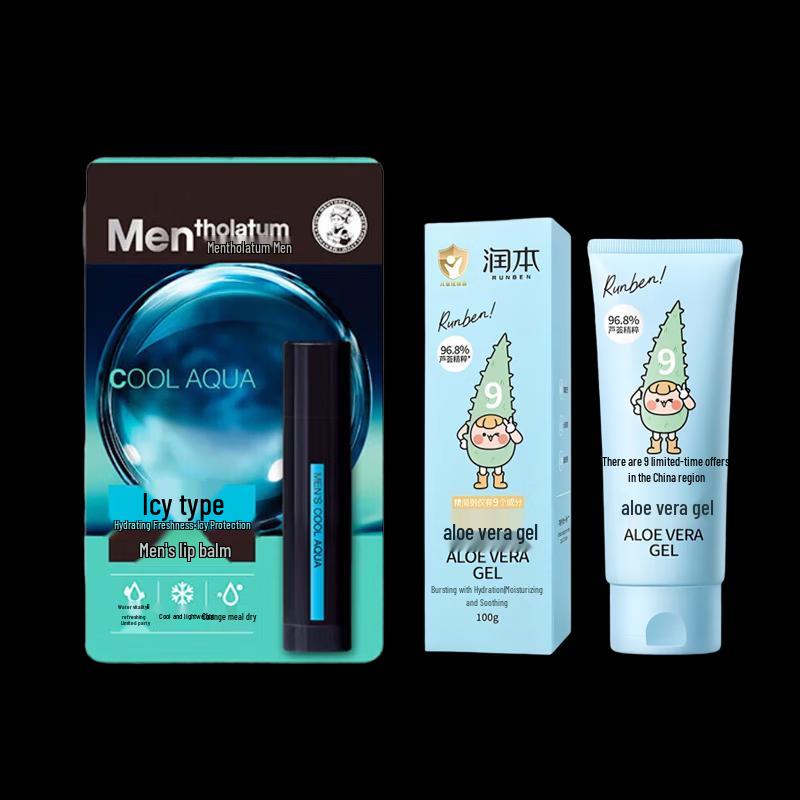 

Набор: Ледяной бальзам для губ Mentholatum Men s и гель с алоэ вера