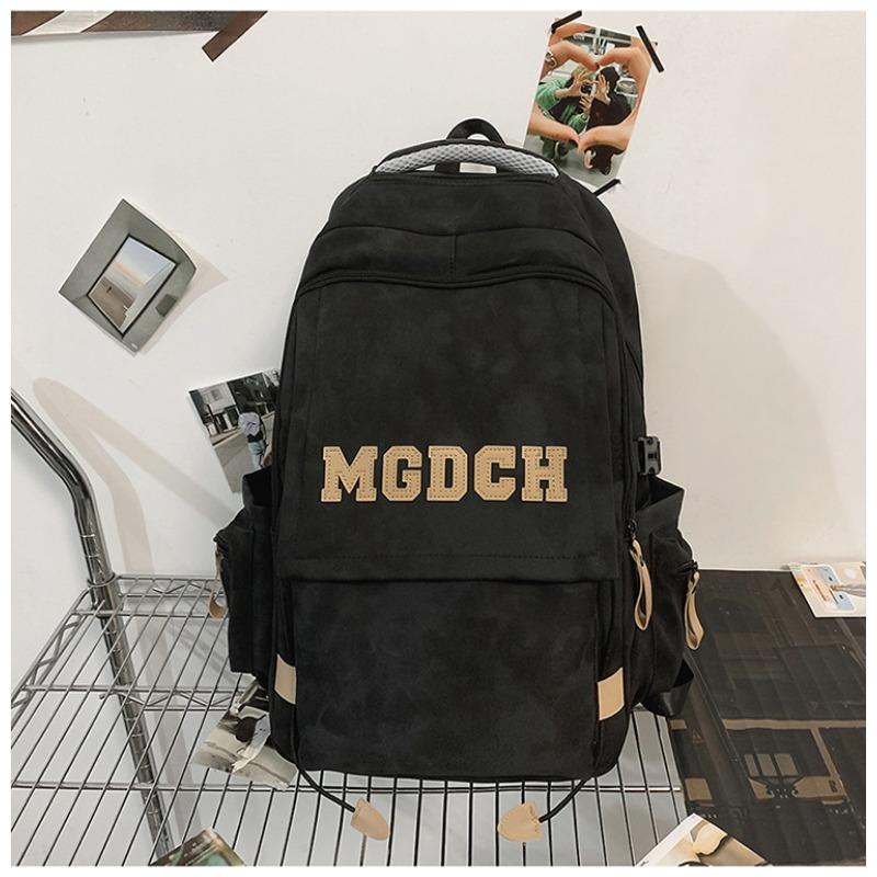 High value niche design backpack couple simple letters lightweight large capacity backpack