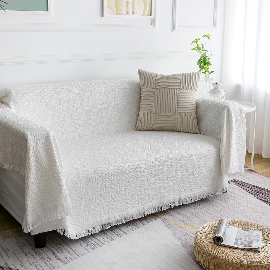 Solid Color Four Seasons Cotton Blanket Simple Cushion Sofa Towel Fashion Afternoon Blanket