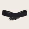 Waist Retro Metal Belt With Floral Water Digger Decor For Women Skirts Outerwear