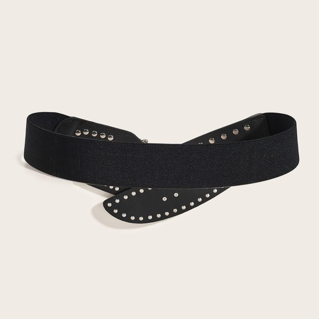 Waist Retro Metal Belt With Floral Water Digger Decor For Women Skirts Outerwear