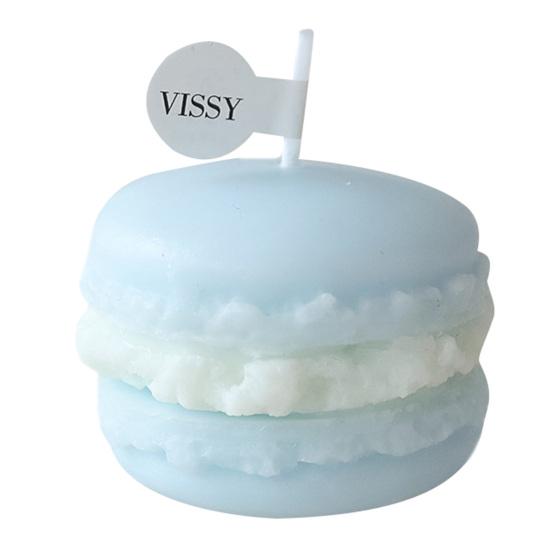 

Decorative Scented Candle Nice-looking Bright Color Macaron Shape Aromatherapy Candles Shooting Props синий