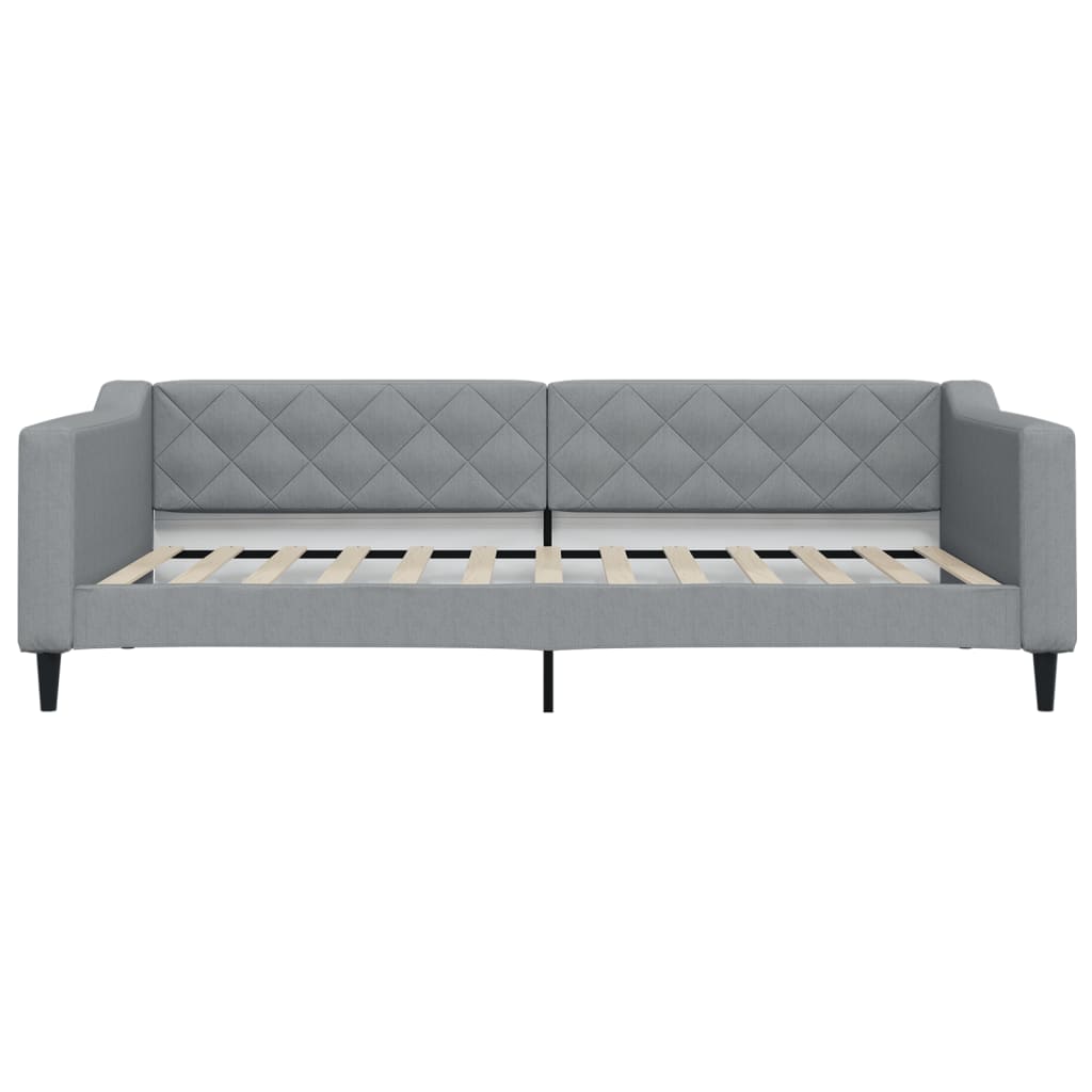 Vidaxl Sofa Rozsuwana Z Szufladami, Jasnoszara, 100X200 Cm, Tkanina