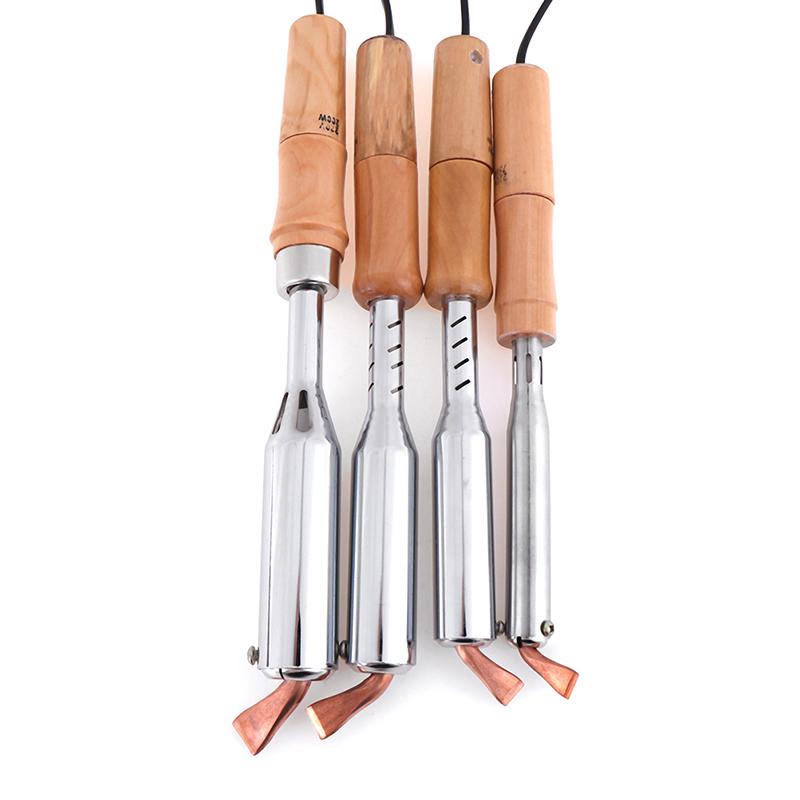 220V Heavy Duty High Power Electric Soldering Iron Chisel Tip Wood Handle
