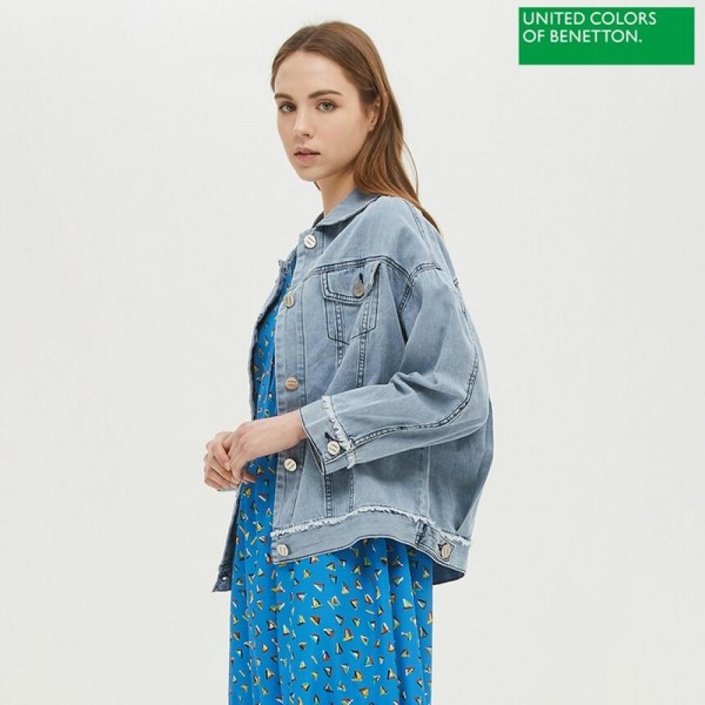 

Benetton Benetton Motif SequIn Denim Jacket Bajpa7411 In Indigo/OS