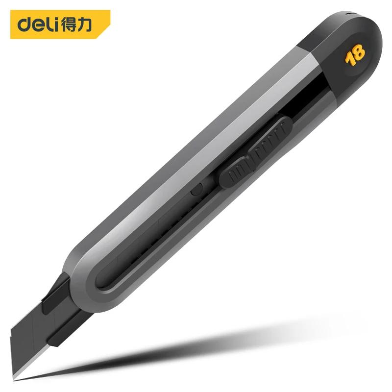 Deli Utility Knife Sk2 Blade High-quality Tool Buttons Self-locking Paper Cutting Utility Knife Office Furniture Supplies