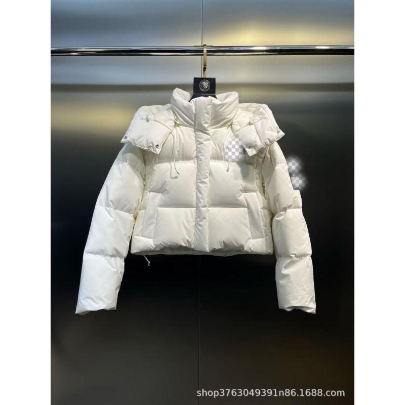 Womens Detachable Sleeve Down Jacket Short Puffer Coat 90% White Duck Warm Winter Outerwear
