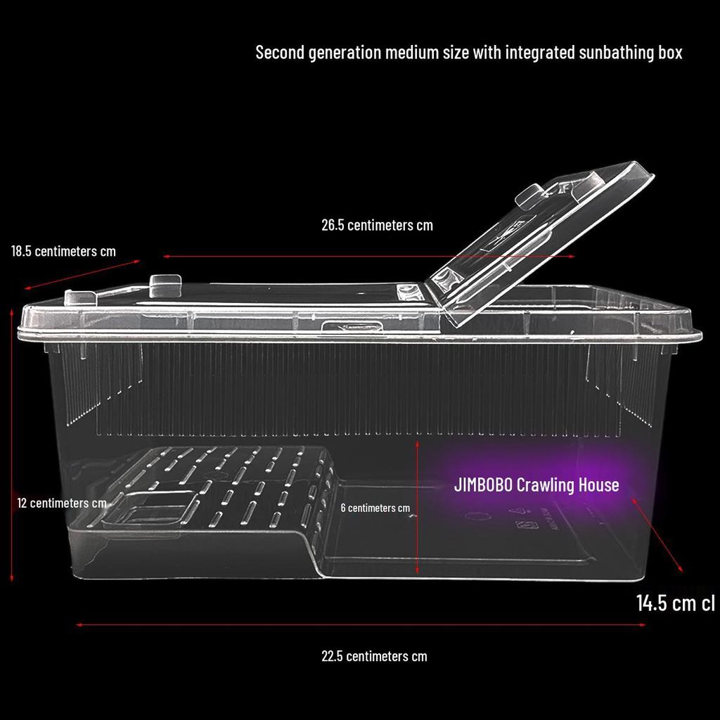 2nd Gen Reptile Breeding Box for Spiders, Frogs, Snails, Silkworms, Geckos, Snakes, and Turtles