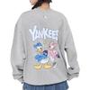MLB X Disney Mlb X Disney Collaboration Sweatshirts Unisex Gray Crew Neck Moderate 3AMTD1114-50MGS
