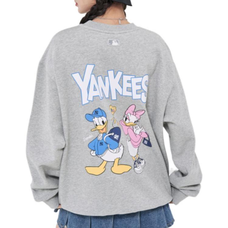MLB X Disney Mlb X Disney Collaboration Sweatshirts Unisex Gray Crew Neck Moderate 3AMTD1114-50MGS