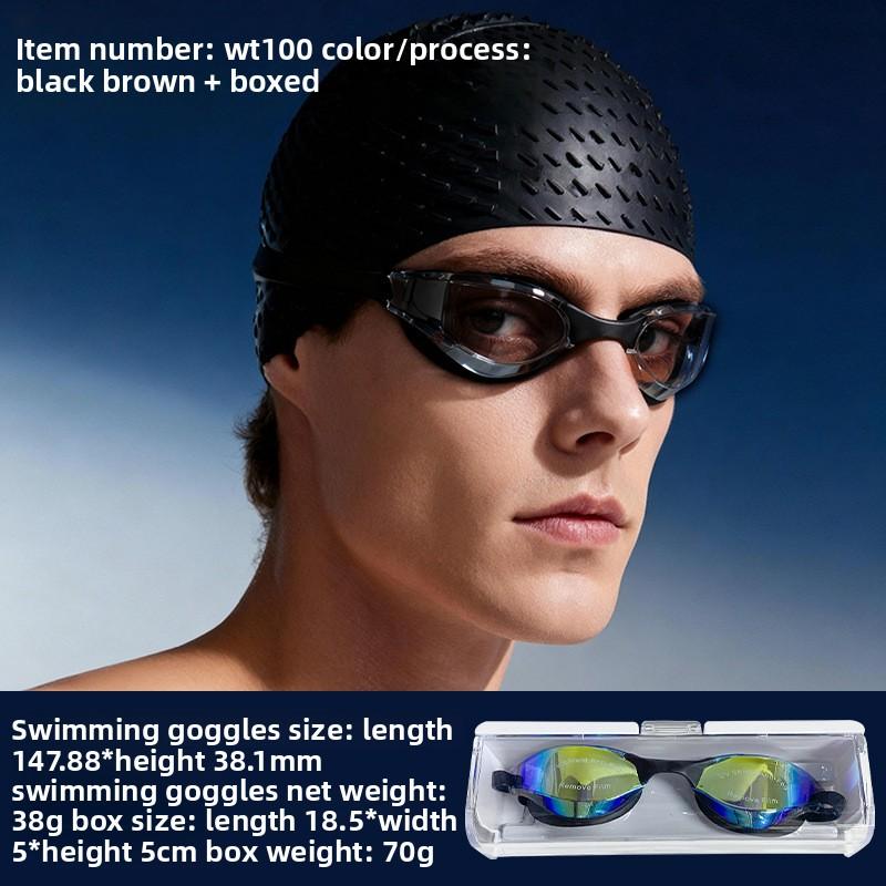 Adult Racing Goggles Men s Swimming Goggles Waterproof and Anti-fog Swimming Goggles High Definition Swimming Products