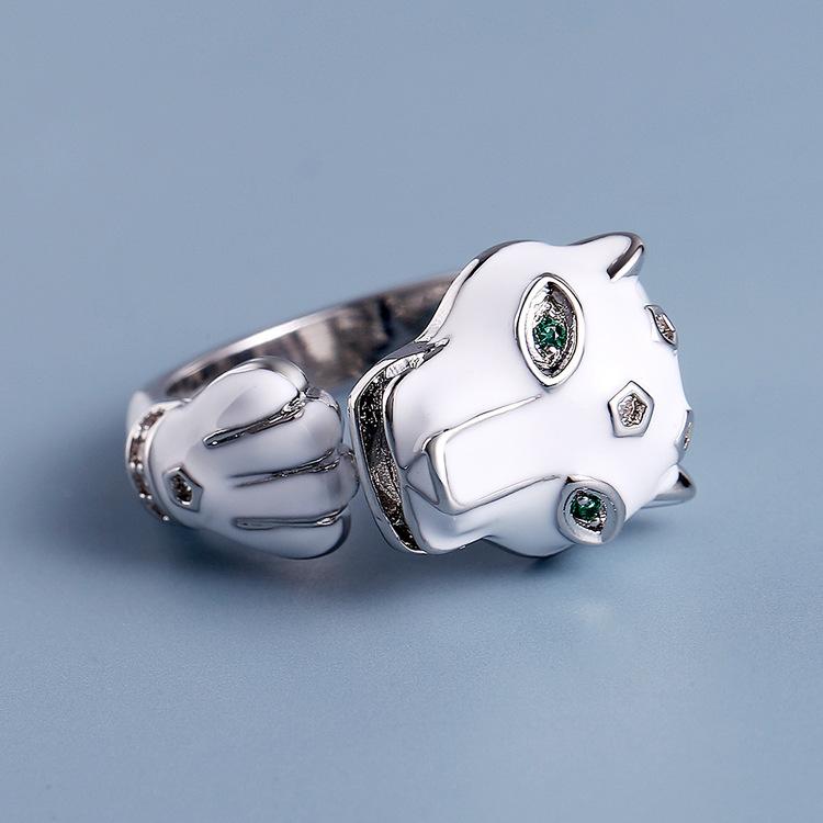 Cute Animal Shape Enamel Leopard Ring Niche Personality Adjustable Ring opening adjustable