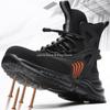 Fashion Fashion Work Safety Boots Men's Working Shoes Steel Toe Kevlar Puncture Proof Work Sneakers Men Safety Shoes High Top Work Boots