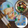 Passover Linen Table Runner Jewish Holiday Party Decor Pesach Seder Matzoh Red Wine Star of David Dining Table Runner Home Decor