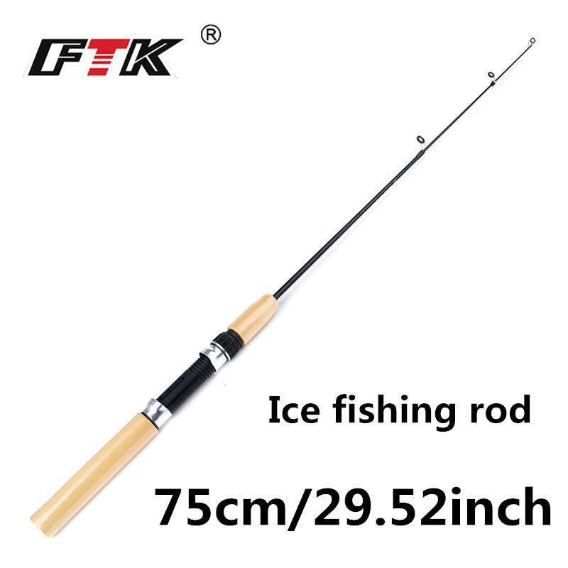 

FTK 55см/65см/75см Зимняя удочка для подледной рыбалки Телескопическая удочка Компактная и портативная 75cm