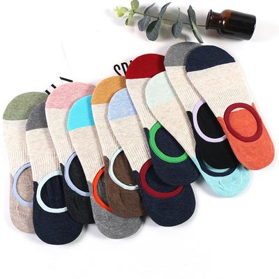 Chaussettes Décontractées pour l'Automne et l'Hiver, Couvre-chaussettes Fins en Coton, Chaussettes de Sport en Coton Jacquard Absorbant la Transpiration, Chaussettes Basses Décontractées pour Homme, Respirantes