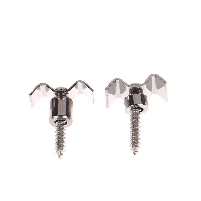 

2 пари/Набір Тримачі струн для гітари Електрогітара З гвинтом Направляючі для струн Золотий/Срібний/Чорний Виберіть Гітарні аксесуари срібний