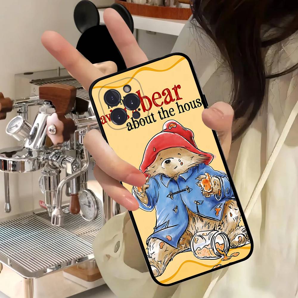 Cute P-Paddingtons Bear For Iphone 17 16 15 14 11 12 13 Pro Max Plus Case Cute Art Phone Cover