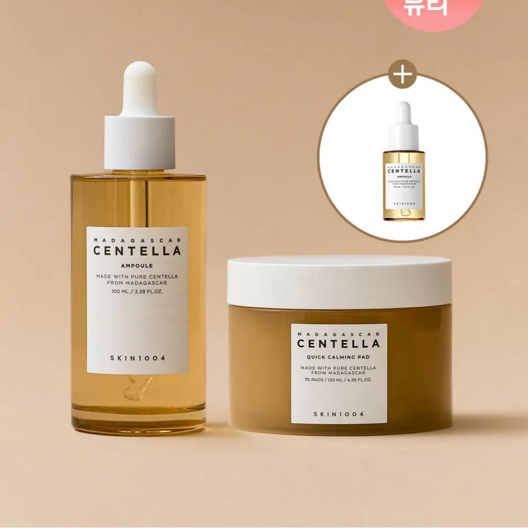 

Ампула центеллы Мадагаскарской 100 мл + успокаивающие подушечки центеллы 70 шт. (+Центелла Ампула 30 мл Подарок)