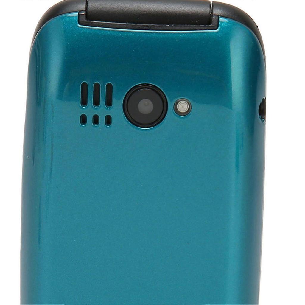2G Flip Phone Dual SIM 1200mAh Dual SIM Flip Phone 1.77in Color Display Screen Cell Phone 100240V Blue EU Plug