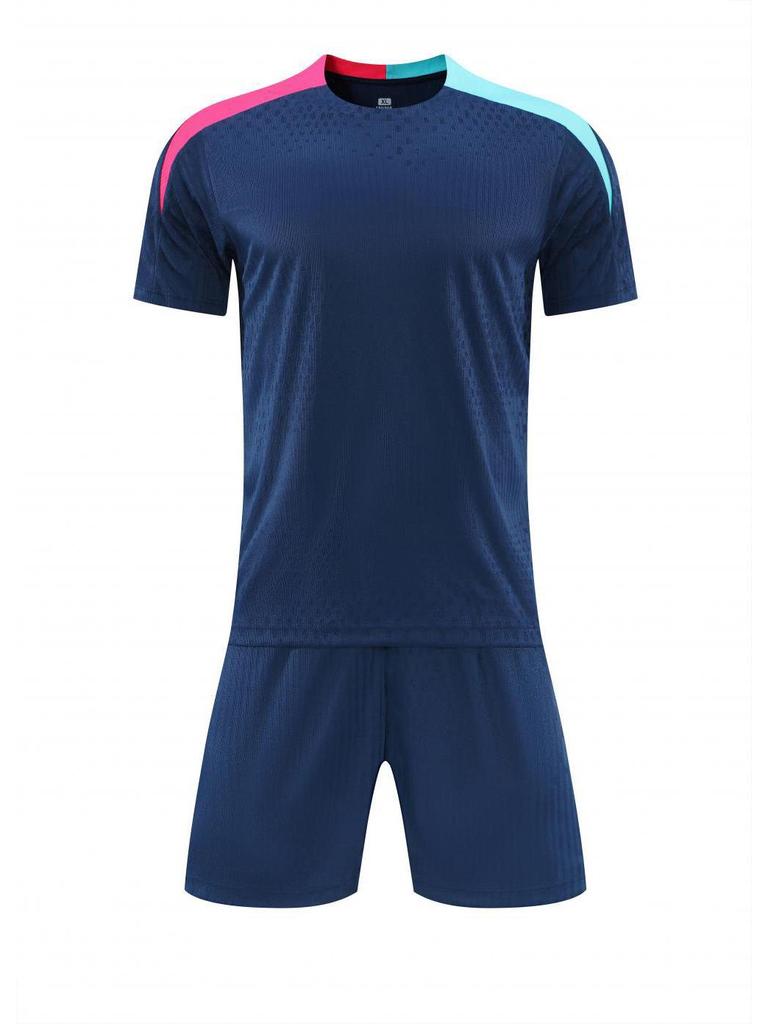 High-Quality Short Sleeve Football Kit: Quick-Dry Jersey for Children and Adults - Customizable Training Wear