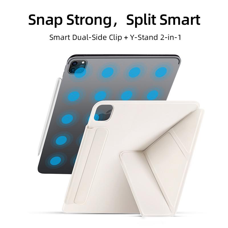Case for iPad 10/11th! Magnetic Closure Double-Sided Folio, Y-Fold Multi-Angle, Auto Wake/Sleep Smart Cover