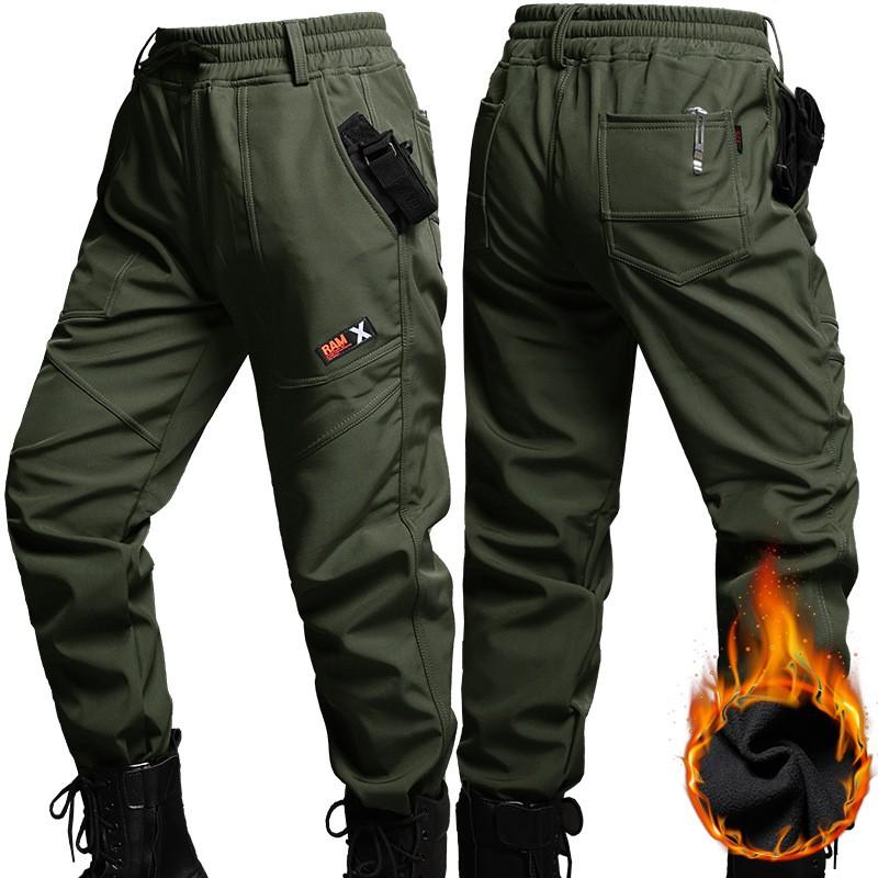 Mens Winter Waterproof Windproof Softshell Cycling Jacket Set Hooded Loose Fit Outdoor Hiking Riding Workwear