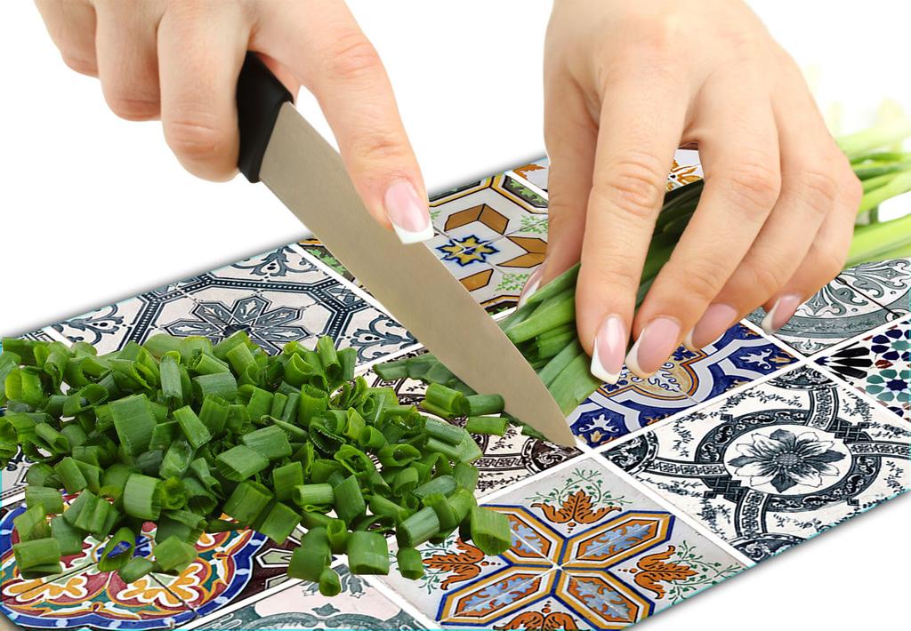 Tempered Glass Cutting Board 30X22 Mosaic