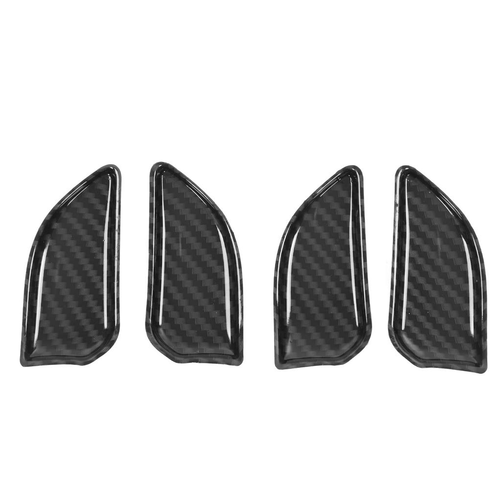 4pcs Carbon Fiber Style Inner Door Handle Bowl Cover Interior Door Bowl Trim Replacement for 3 Series E46 1998‑2004
