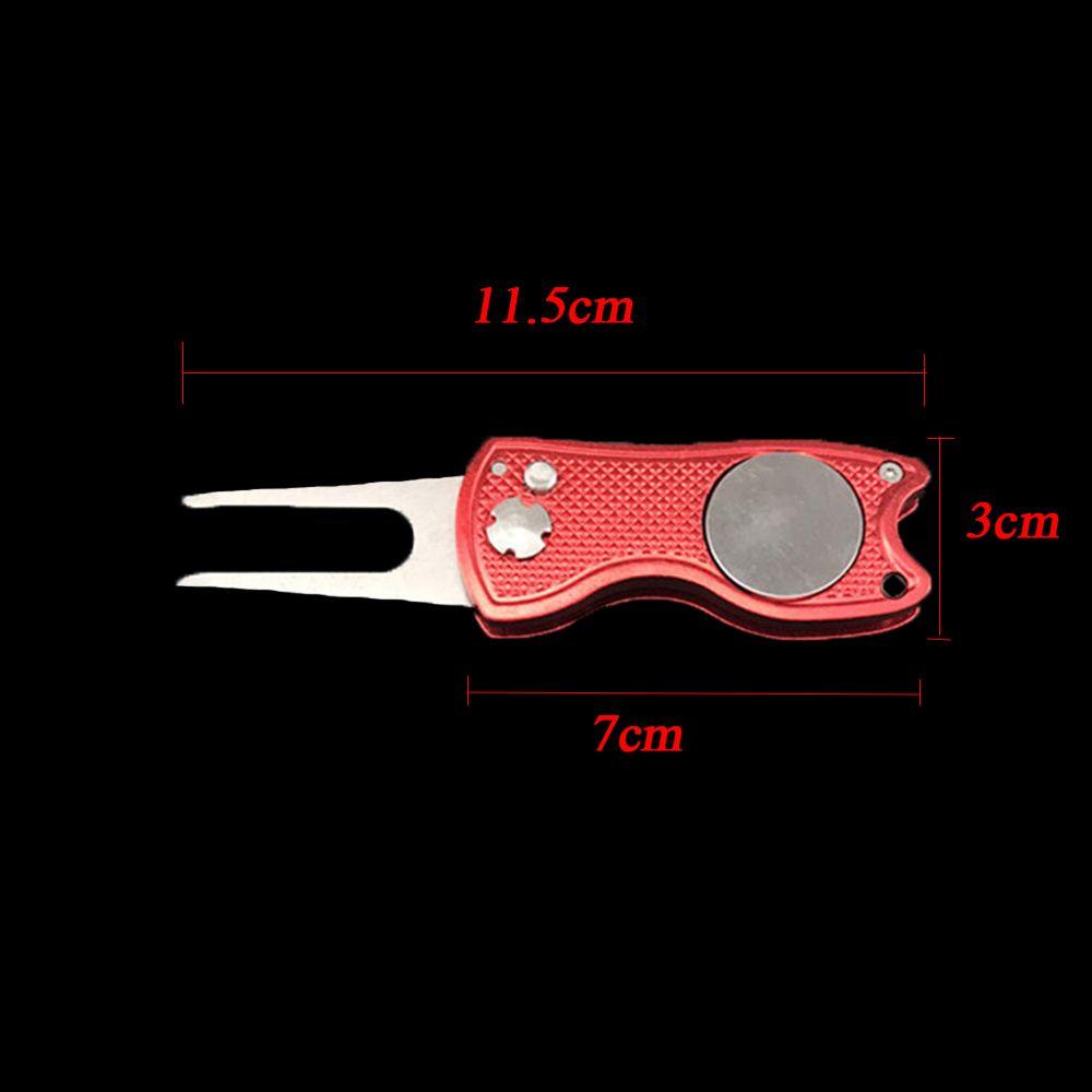 Training Stainless Steel Divot Repair Tool Pitch Groove Cleaner Putting Green Fork Golf Pitchfork