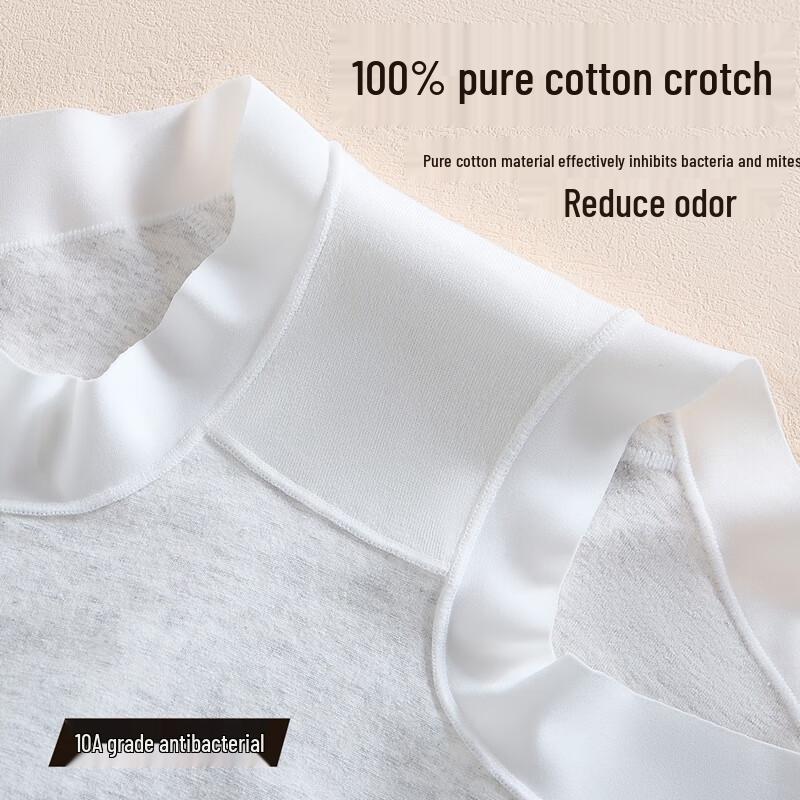 Yiershuang Women's 10A Antibacterial Baby Cotton Flat-Leg Underwear (3-Pack)