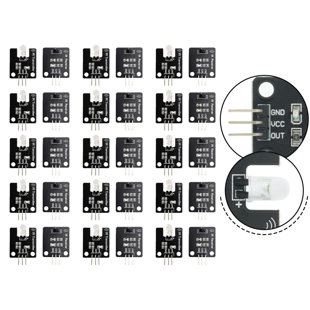 Infrared Sensor Modules 38kHz 30pcs Set for For Remote Control Signal Transmission and Obstacle Avoidance Projects