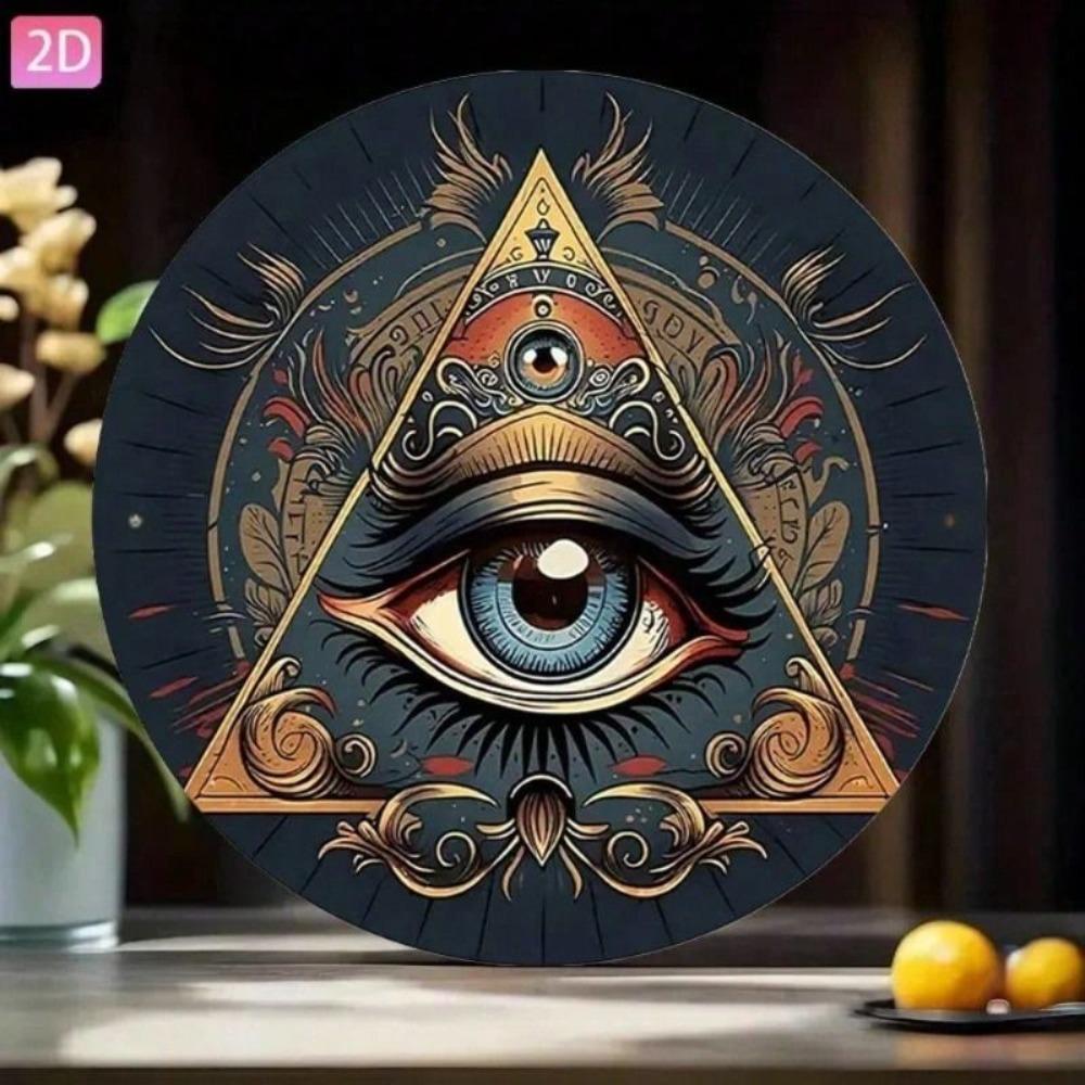 Vintage Retro Metal Sign Evil Eye Fatima Hand Wall Decor Home Bar Garage 20x20cm