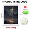 Pearl DIY The Falling Moonlight Art Kits 15.7x19.6inch Gem Art Pearl Painting Kits Without Frame for Adults Gift Idea Home Wall Decor