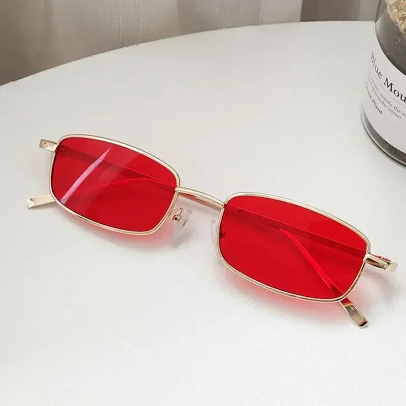 

Fashion Small Rectangle Sunglasses for Men Women Vintage Square Driving SunGlasses Brand Metal Frame Eyewear Lentes De Sol Mujer красный