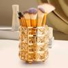 Metal+Crystal Makeup Brush Holder Desktop Organization Desktop Storage Bucket Fashion Pen Holder