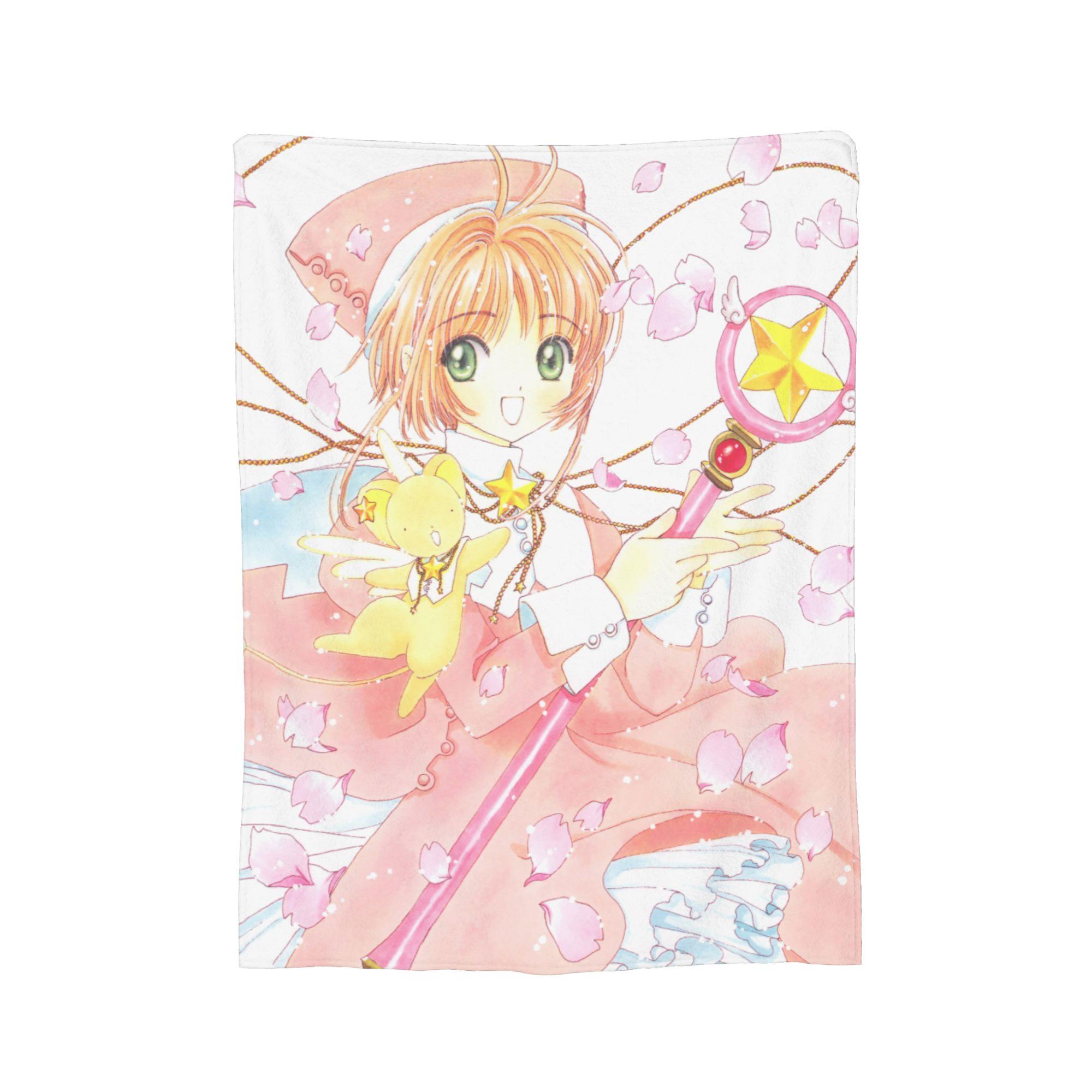 Аниме Cardcaptor Sakura Пледы Флис Летние Портативные Ультра-Мягкие Пледы для Дома Спальни Покрывала 30x40in