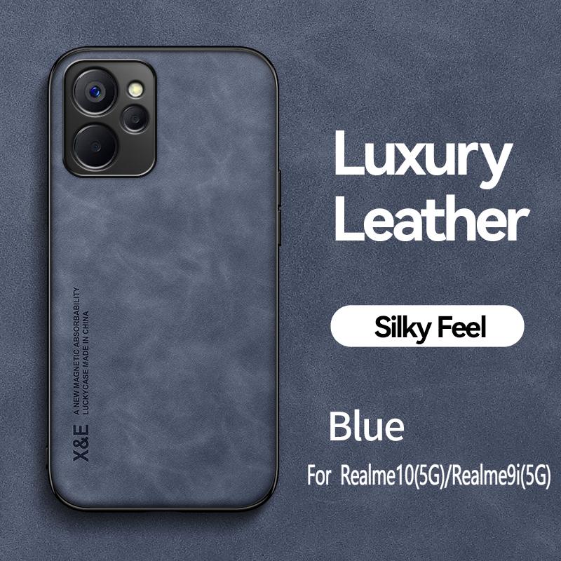 For OPPO Realme 9i 2022 Case Luxury Magnetic Leather Car Holder Phone Case For Realmi 9i 9 i MX349 6.6'' Shockproof Back Cover