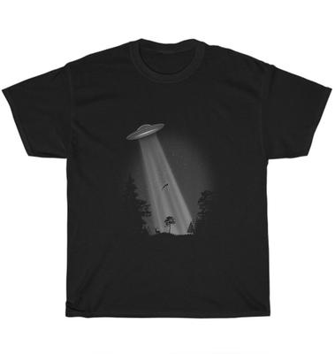 Camiseta Unisex Alienígena Abdução Disco Voador Nave Espacial UFO Engraçada Presente