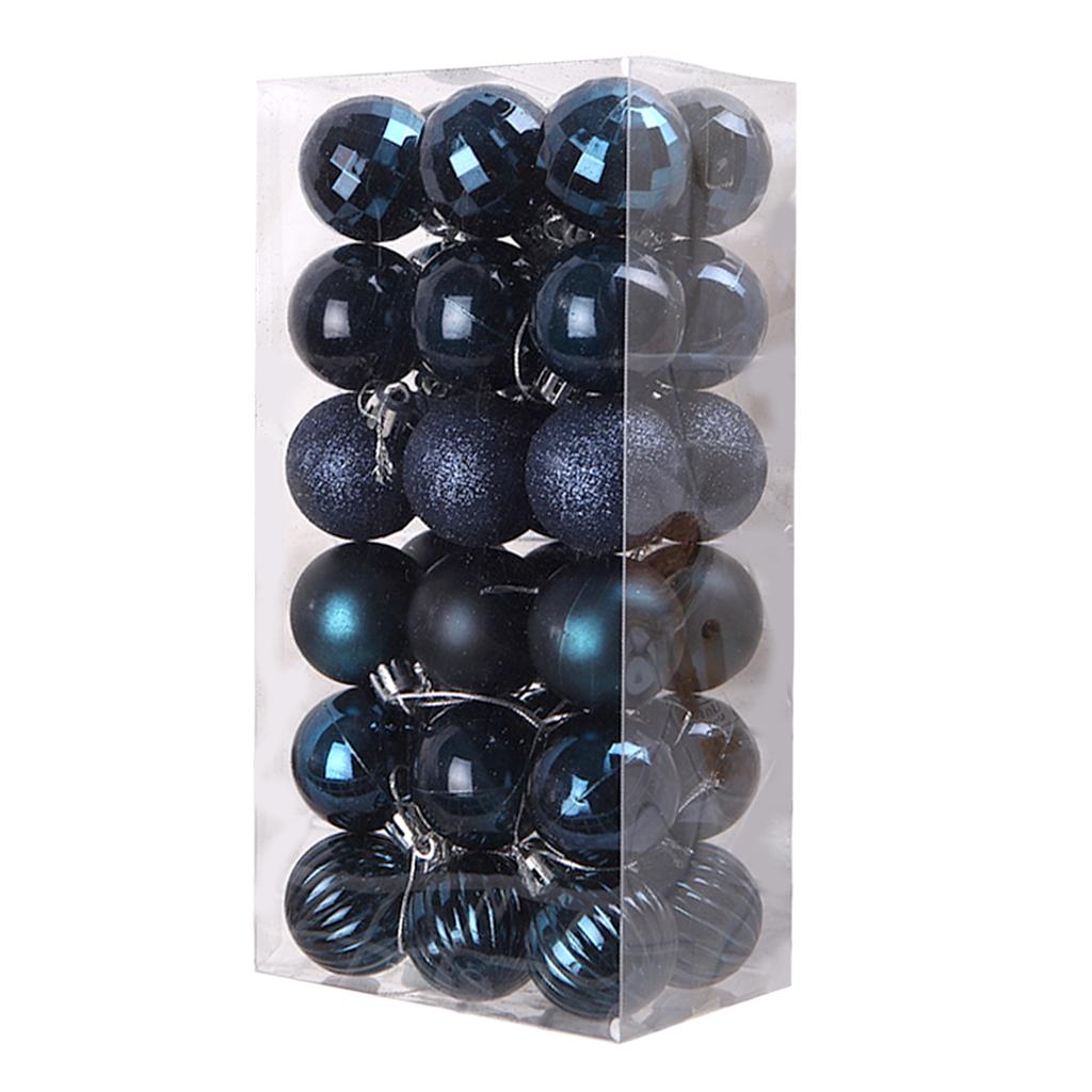 36Pcs Christmas Tree Balls Hanging Pendant Plastic Colorful Balls Ornament Set Christmas Home Decoration 2025 Navidad New Year