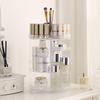 Round Diamond Texture Rotating Makeup Organizer Vanity Transparent PS Cosmetic Storage Rack