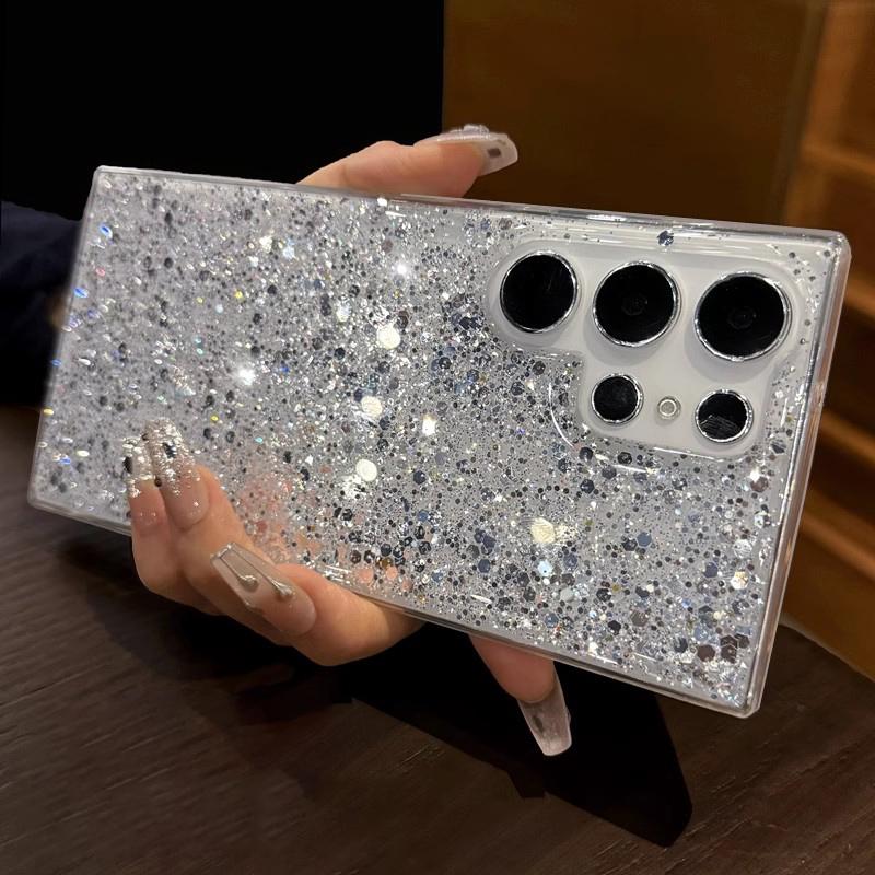 Luxury Bling Glitter Sequins Case For Samsung Galaxy S25 S24 Ultra S23 S22 S21 Plus S20 FE Note 20 A55 A54 A35 A16 Soft Cover