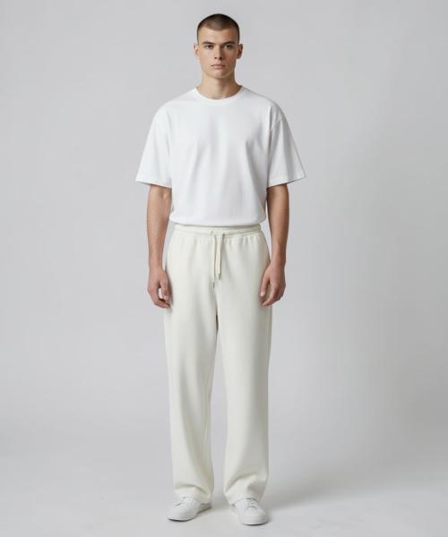 Bonseullipi Soft Linen Relaxed Wide Pants (Ivory)